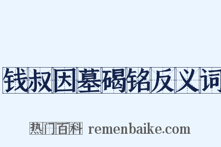 钱叔因墓碣铭反义词是什么意思的图片